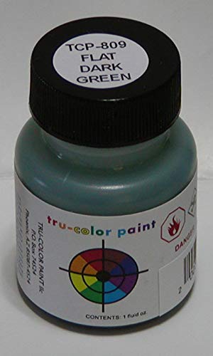 Tru Color Paint Flat Brushable Dark Green 1oz