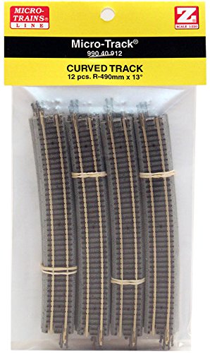(Box of 12) MicroTrains Z Micro-Track r490mm x 13 degree Curved Track